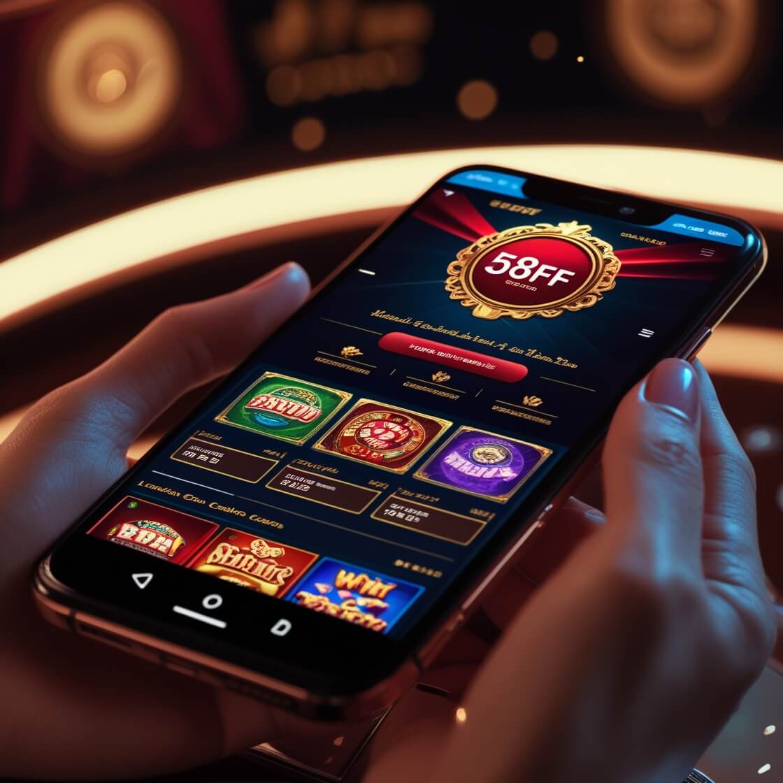 alt tela do 58ff app com cassino e apostas